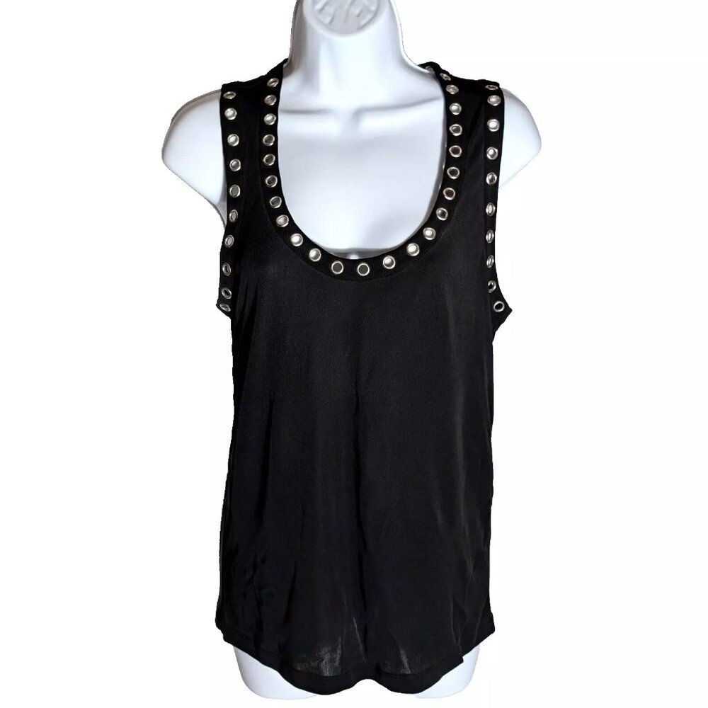 GEORGES RECH France SILK blend CAMI tank Sz 3 or S - M EYELETS SEXY HIGH END WOW